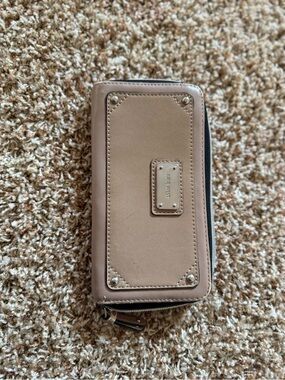 Nine West Taupe Zip-Around Phone Wallet